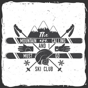滑雪俱乐部概念