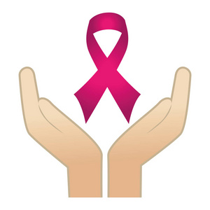 乳房癌丝带粉红色