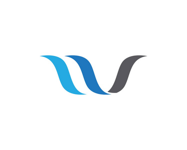 w字母logow 字母水 logo 模板矢量照片