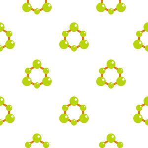 绿色分子结构模式平坦