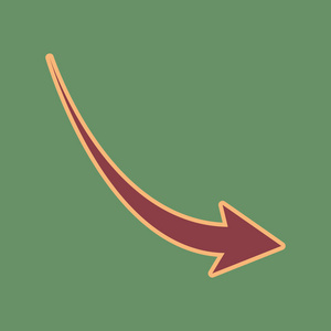 皮革图标递减箭头符号.矢量.皮革图标和醇厚杏 h照片