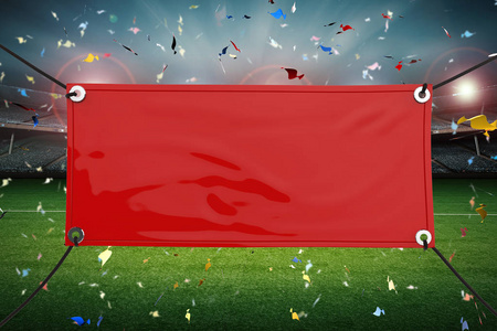 红色乙烯横幅照片