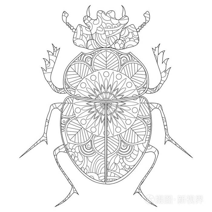 抗应力着色书载体.埃及圣甲虫甲虫