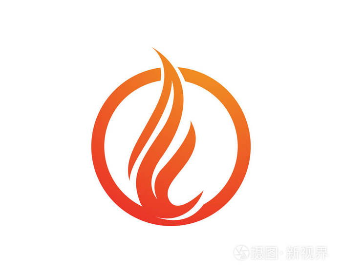 火火焰性质的标志和符号图标模板