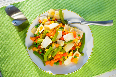 沙拉蔬菜拌墨西哥和鱿鱼