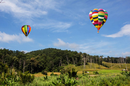 热空气气球江山在泰国