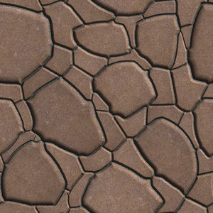 棕色图案的铺路板，模仿天然石材。