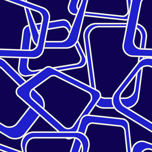 无缝的蓝色的抽象的图案的灵感来自 60 年代