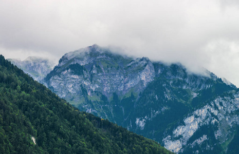 Brienzer Rothorn 山布里恩在瑞士伯尔尼的全景