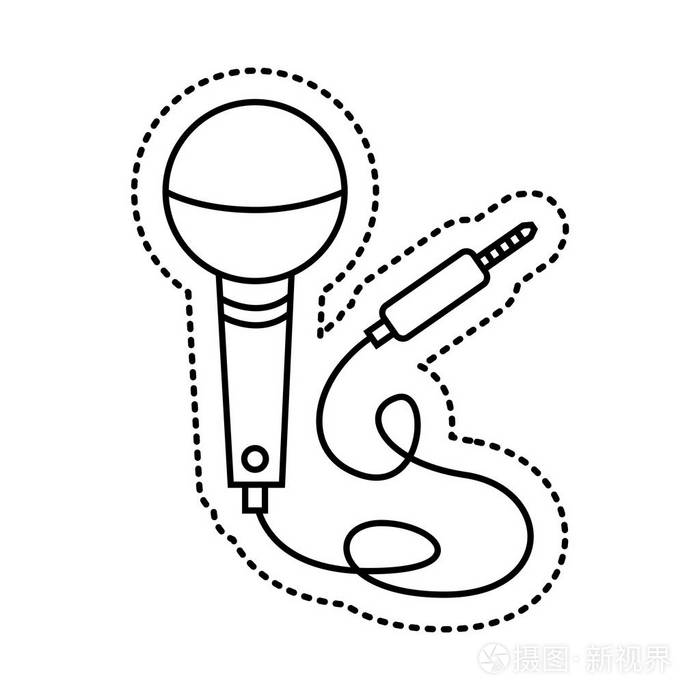 麦克风声音设备图标插画-正版商用图片0filta-摄图新视界