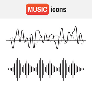 迪斯科的节拍音乐的节拍.抽象的均衡器.声波矢量照片