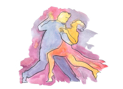 几个跳舞的阿根廷探戈照片