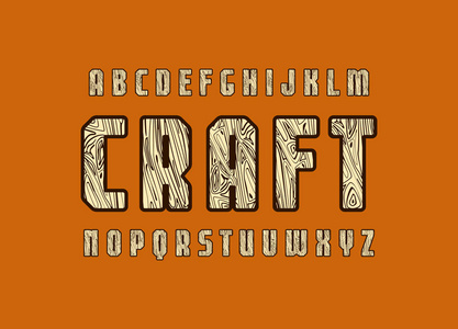 带木质纹理的几何无衬线字体图片