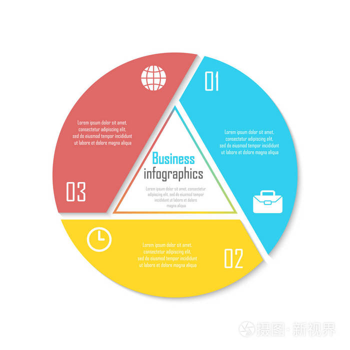 圆形图,选项,网页设计,图形和圆图表的模板.