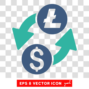 美元 Litecoin 交流矢量图标