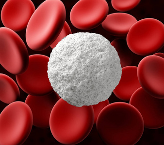 红血球白有红血球背景.医学背景, 3d 插图照片