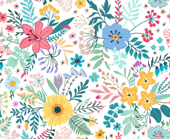 美丽的图案,在抽象的小花