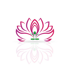 徽标瑜伽莲花照片