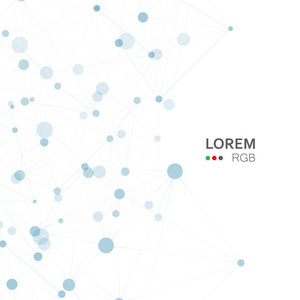 抽象科学背景与连接的点和线
