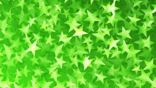 绿色抽象背景的小星星