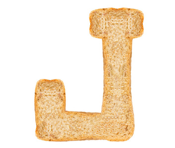 隔离的面包字母表