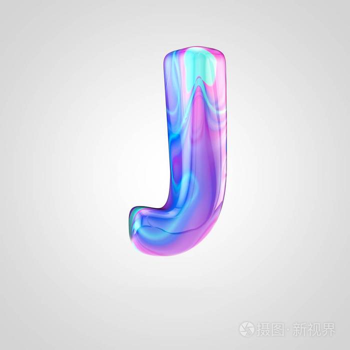 光滑全息字母 J