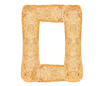 隔离的面包字母表