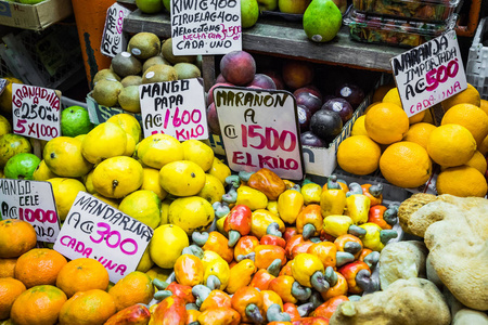 水果和蔬菜。的市场。圣何塞, 哥斯达黎加, 周转率