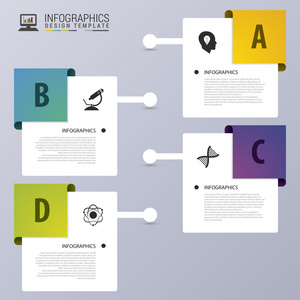 现代的信息图表的时间线。现代设计模板。矢量图