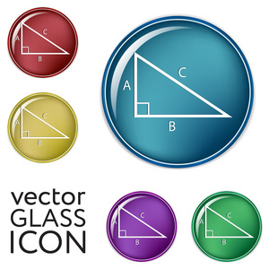 三角形数学。符号图标几何