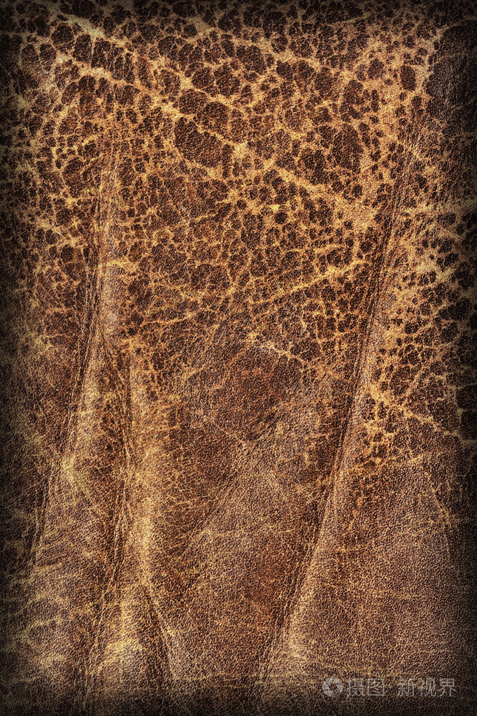 老自然棕色牛皮疯狂粗 vignette grunge 纹理样本