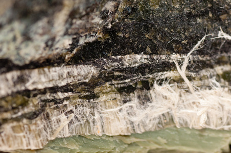 白炭黑石棉,蛇纹石纤维照片