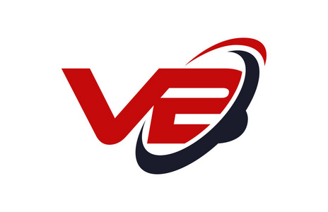 vb 徽标旋风椭圆红色字母矢量概念照片