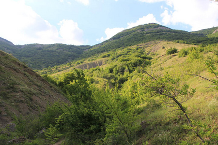 美丽的高山和天空的景色图片