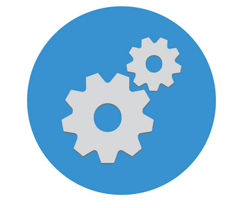 蓝色背景齿轮图片