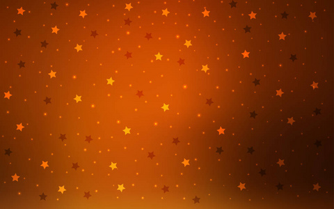 暗橙色矢量盖与小和大星