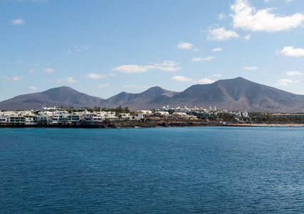 威尔斯的游泳池。lanzarote.spain