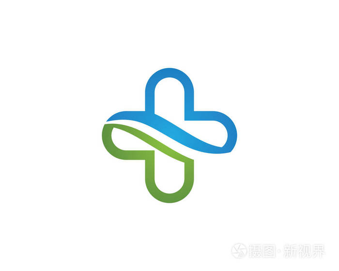 健康医疗 logo 模板矢量插图设计