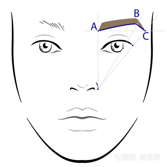 画眉毛简笔画图片