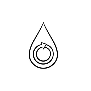 水滴手绘素描图标