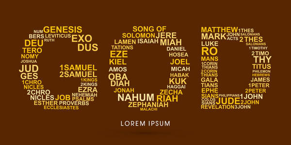 上帝与圣经文字文本设计照片