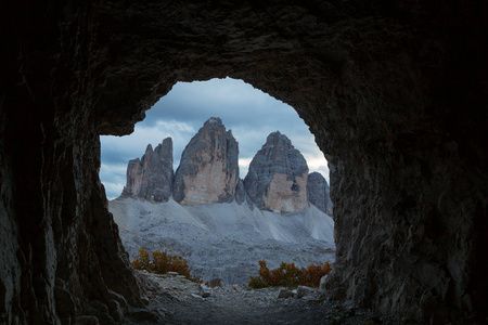 在优美的环境中白云岩 Tre 犯罪 di Lavaredo