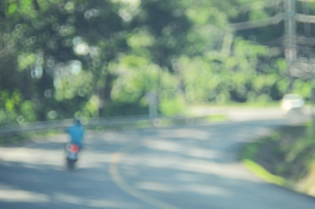 模糊的国家道路交通抽象背景