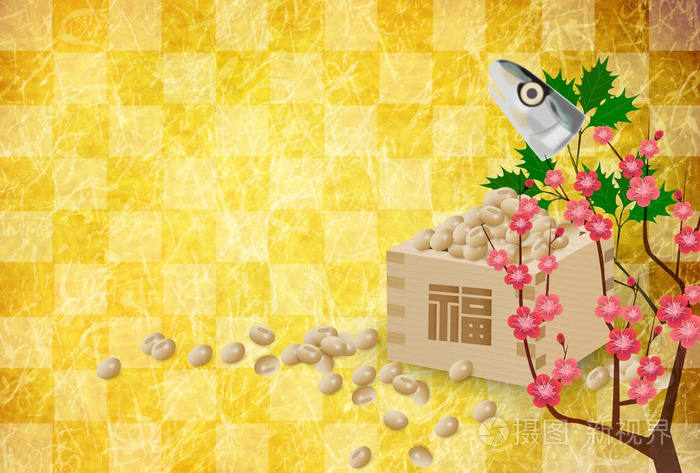 日本豆纸背景