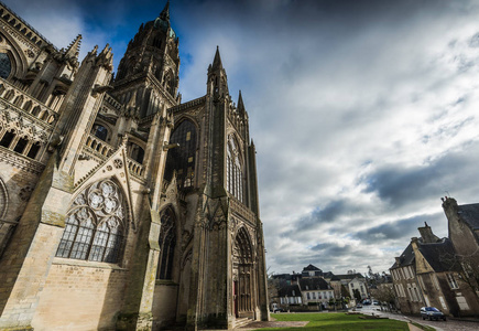 Bayeux Notre Dame，诺曼底，法国中世纪大教堂
