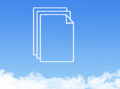 记事本文件文档云的形状