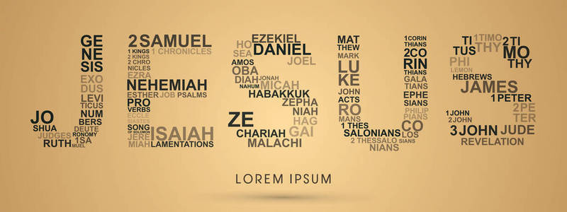 耶稣与圣经文字文本设计照片