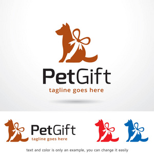 宠物礼品 Logo 模板设计矢量，会徽，设计概念，创造性的象征，图标