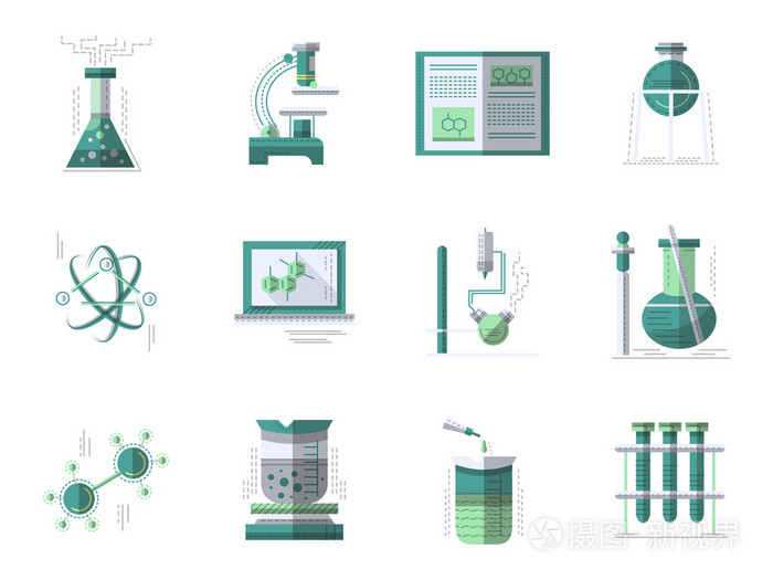 化学平色矢量图标