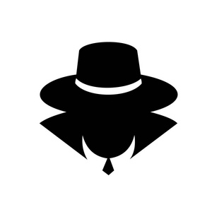 侦探的黑色图标矢量照片